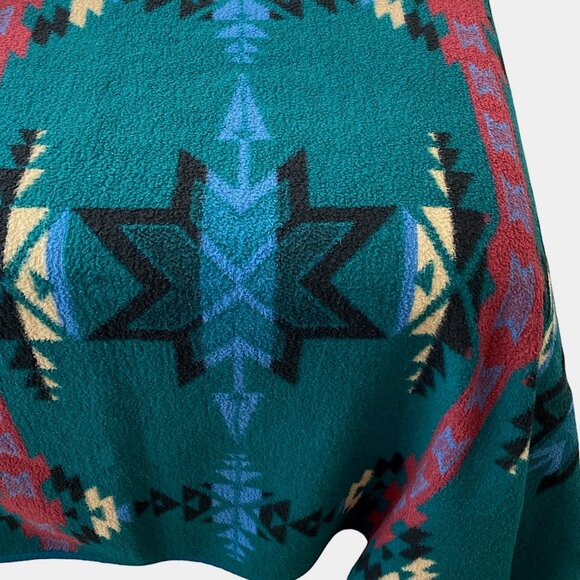 Vintage BIEDERLACK OF THE AMERICAS Navajo Tribal Fleece Reversible Blanket Throw - Picture 3 of 6